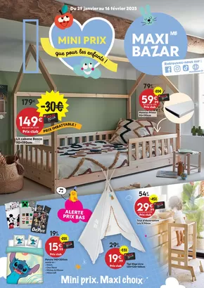 Promos de Meubles et Décoration à Marseille | Mini prix que pour les enfants ! sur Maxi Bazar | 28/01/2025 - 16/02/2025