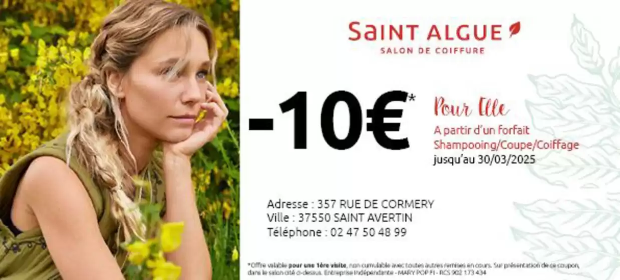 Catalogue Saint Algue à Sallanches | Profitez d'une remise de 10 Euros  | 29/01/2025 - 30/03/2025