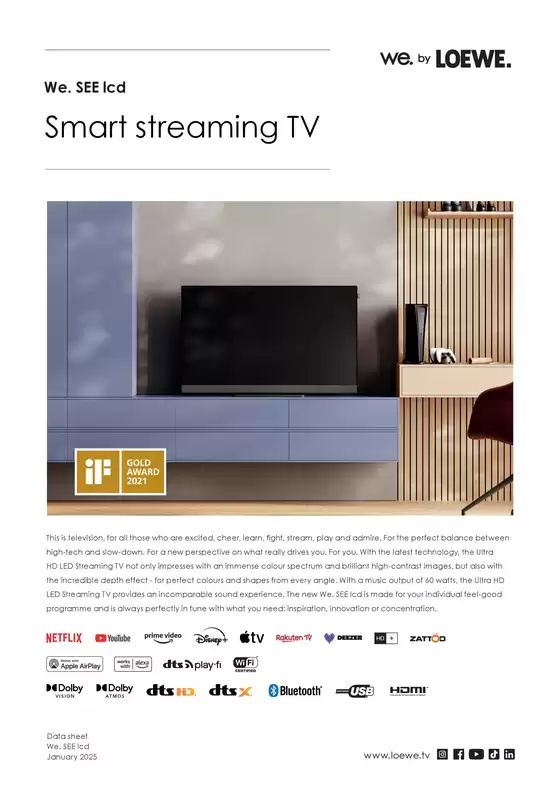 Catalogue Loewe TV à Le Mans | Smart streaming TV | 30/01/2025 - 31/03/2025