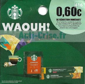 Promos de Restaurants à Sélestat | Waouh Starbucks ! sur Starbucks | 30/01/2025 - 24/03/2025