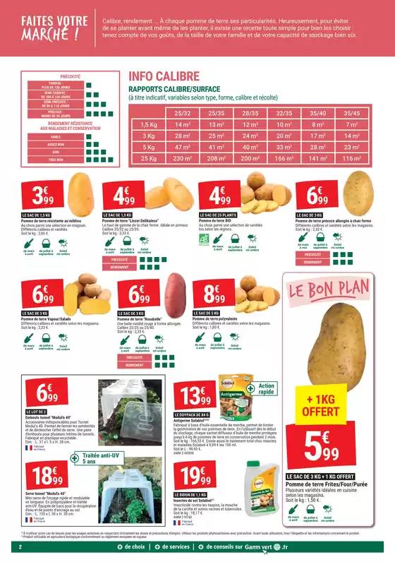 Catalogue Gamm vert à Fougerolles-du-Plessis | POMMES DE TERRE ET BULBES POTAGERS | 03/02/2025 - 17/02/2025