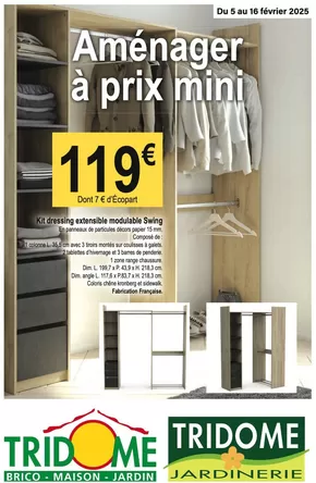 Promos de Bricolage à Valréas | Aménager à prix mini sur Tridôme | 05/02/2025 - 16/02/2025