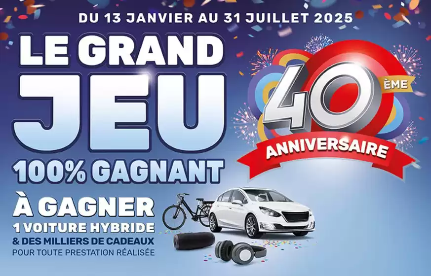 Catalogue AD Auto à Lons | Un GRAND JEU 100% GAGNANT POUR FÊTER UNE ANNÉE EXCEPTIONNELLE : LES 40 ANS DU RÉSEAU AD ! | 03/02/2025 - 31/07/2025