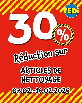 Promos de Meubles et Décoration à Ancenis | 30% Réduction sur articles de nettoyage sur TEDi | 04/02/2025 - 16/02/2025