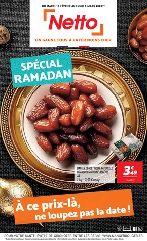 Promos de Discount Alimentaire à Villabé | SEMAINE PROCHAINE : SPÉCIAL RAMADAN sur Netto | 11/02/2025 - 03/03/2025