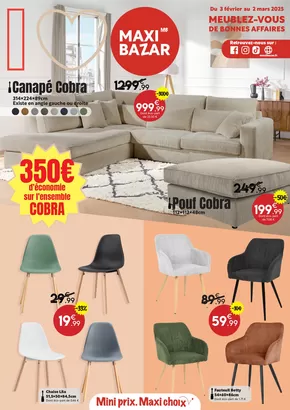 Promos de Bazar et Déstockage à Suresnes | Le confort a mini prix sur Maxi Bazar | 03/02/2025 - 02/03/2025