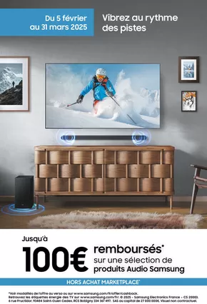 Promos de Multimédia et Electroménager à Domérat | Jusqu'à 100€ remboursés sur une sélection de produits Audio Samsung sur MDA | 05/02/2025 - 31/03/2025