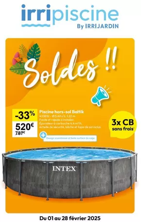 Promos de Jardineries et Animaleries à Clermont-l'Hérault | Soldes !! sur Irrijardin | 05/02/2025 - 28/02/2025