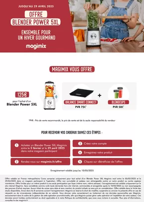 Promos de Multimédia et Electroménager à Saint-Yrieix-la-Perche | Magimix vous offre jusqu'a 125€ de cadeaux sur Copra | 05/02/2025 - 29/04/2025