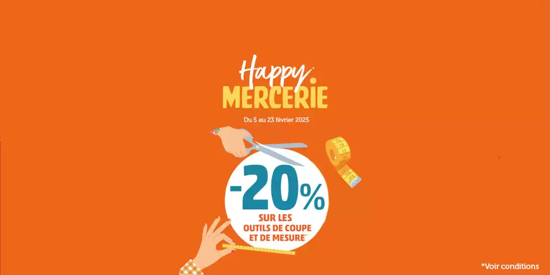 Catalogue Mondial Tissus à Laxou | Happy mercerie -50% | 05/02/2025 - 23/02/2025