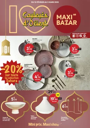 Promos de Bazar et Déstockage à Glisy | Catalogue saisonnier Maxi Bazar sur Maxi Bazar | 12/02/2025 - 02/03/2025