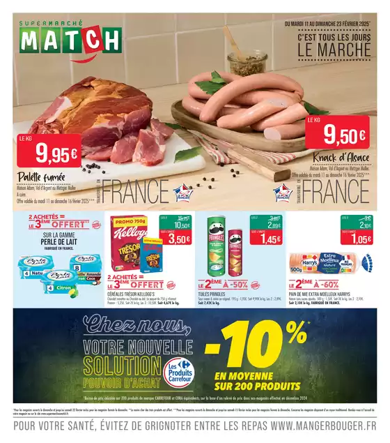 Catalogue Supermarché Match à Wasselonne | C'EST TOUS LES JOURS LE MARCHÉ | 10/02/2025 - 23/02/2025