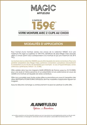 Promos de Santé et Opticiens à Jassans-Riottier | Magic Clip à partir de 29€ sur Alain Afflelou | 07/02/2025 - 31/12/2025