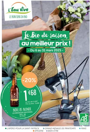 Promos de Magasins Bio à Mareuil-lès-Meaux | Catalogue Mars 2025 sur L'Eau Vive | 06/03/2025 - 31/03/2025