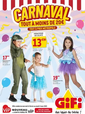 Promos de Bazar et Déstockage à Mondeville (Calvados) | Carnaval sur Gifi | 12/02/2025 - 04/03/2025