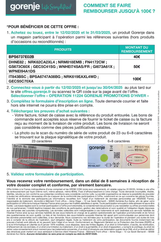 Catalogue Connexion à La Côte-Saint-André | Gorenja Jusqu'à 100€ remboursés | 12/02/2025 - 31/03/2025