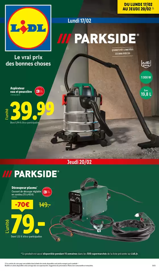 Catalogue Lidl à L'Île-Saint-Denis | Bricolage, cuisine ou mode, ne manquez pas les offres Lidl cette semaine. | 17/02/2025 - 20/02/2025