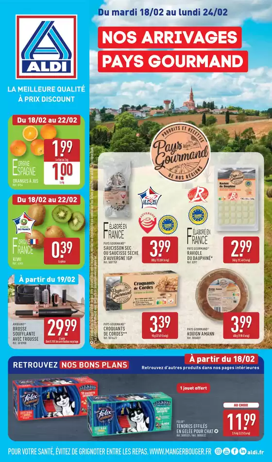 Catalogue Aldi à Bourgoin-Jallieu | NOS ARRIVAGES PAYS GOURMAND | 18/02/2025 - 24/02/2025