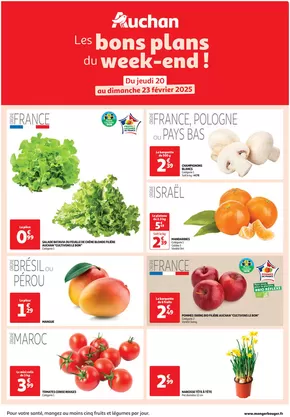 Promos de Supermarchés à Viry-Noureuil | Les bons plans du week-end dans votre hyper ! sur Auchan Hypermarché | 20/02/2025 - 23/02/2025