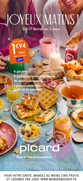 Promos de Supermarchés à Saint-Aunès | JOYEUX MATINS sur Picard | 17/02/2025 - 02/03/2025