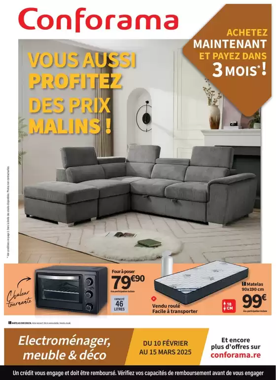 Catalogue Conforama à Thionville | Vous aussi profitez des prix malins ! | 17/02/2025 - 15/03/2025