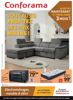 Promos de Meubles et Décoration à Saint-Nicolas-de-Port | Vous aussi profitez des prix malins ! sur Conforama | 17/02/2025 - 15/03/2025