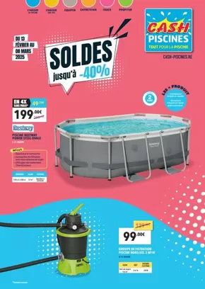 Promos de Jardineries et Animaleries à Saint-Thibault-des-Vignes | SOLDES jusqu'à -40 % sur Cash Piscines | 17/02/2025 - 08/03/2025