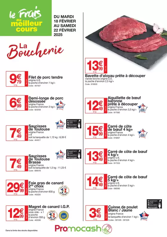 Catalogue Promocash à La Rochelle (Charente Maritime) | La boucherie | 18/02/2025 - 22/02/2025