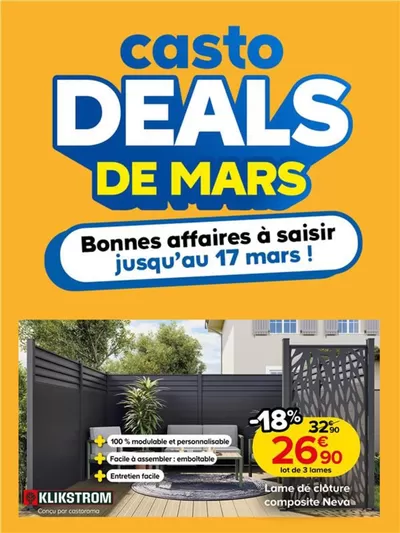 Catalogue Castorama à Cagnes-sur-Mer | Deals de Mars | 25/02/2025 - 17/03/2025