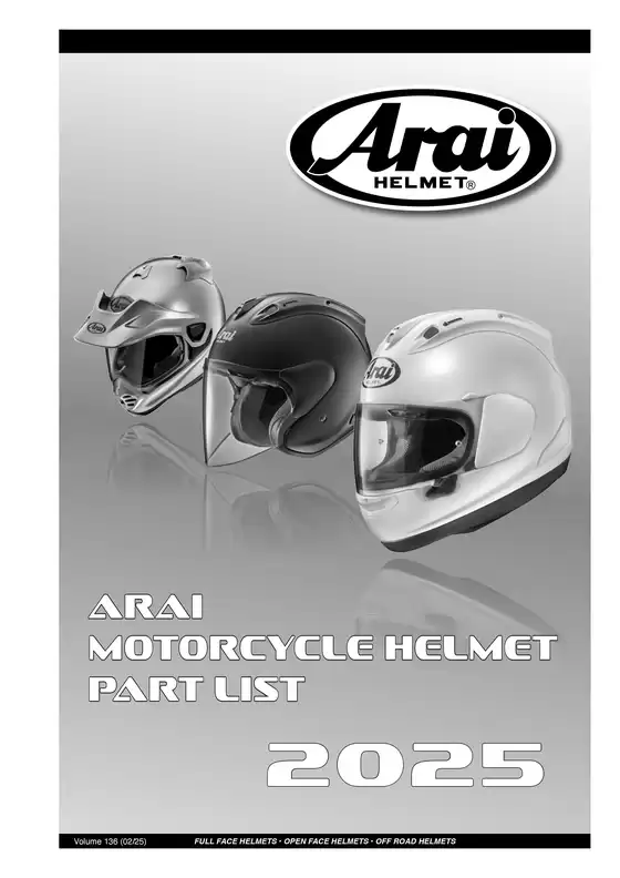 ARAI Parts Book 2025