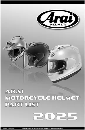 Promos de Auto et Moto à Loudéac | ARAI Parts Book 2025 sur Bihr | 21/02/2025 - 31/12/2025