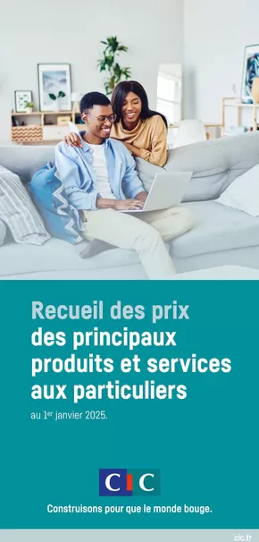 Promos de Banques et Assurances à Saint-Omer (Pas de Calais) | Recueil des prix des principaux produits et services aux particuliers sur CIC | 21/02/2025 - 30/06/2025