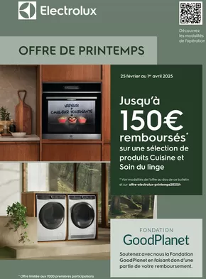 Promos de Multimédia et Electroménager à Saint-Yrieix-la-Perche | Electrolux vous rembourse jusqu'à 150€ sur Copra | 24/02/2025 - 01/04/2025