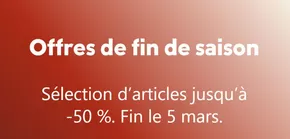 Promos de Sport à Valréas | Offres de fin de saison. Achetez vos favoris jusqu’à -50 %. sur Columbia | 25/02/2025 - 22/03/2025