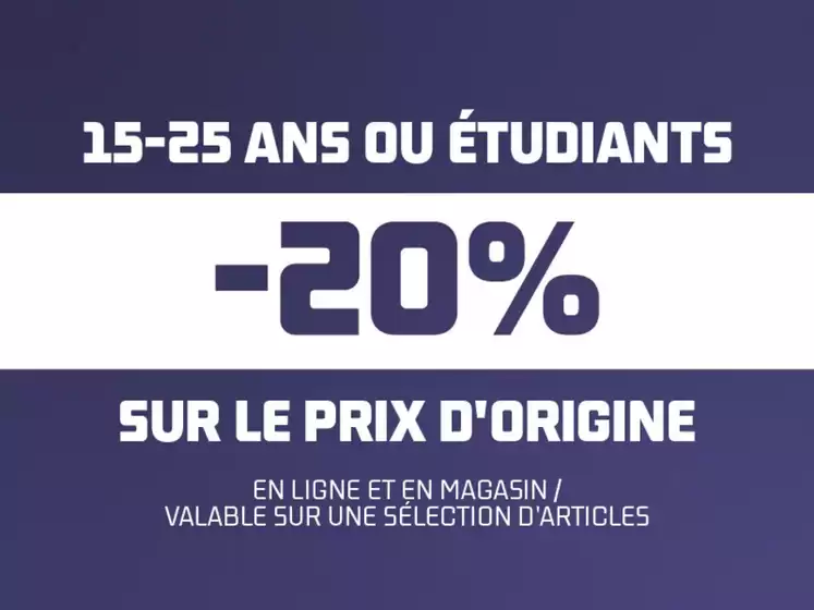 Catalogue Foot Locker à Guichainville | 20% pour les étudiants chez Foot Locker! | 25/02/2025 - 15/03/2025