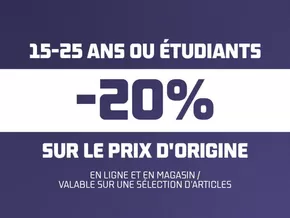 Promos de Sport à Veauche | 20% pour les étudiants chez Foot Locker! sur Foot Locker | 25/02/2025 - 15/03/2025