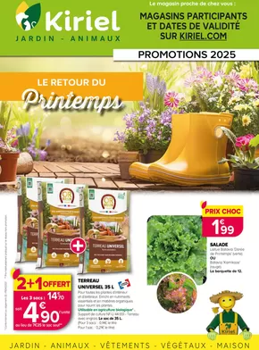 Promos de Jardineries et Animaleries à Brioude | PROMOTIONS PRINTEMPS I 2025 sur Kiriel | 26/02/2025 - 30/04/2025