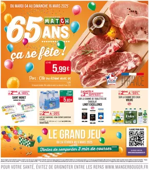 Catalogue Supermarché Match à Hochfelden | 65 ANS ça se fête ! | 03/03/2025 - 16/03/2025