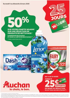 Catalogue Auchan Hypermarché à Woippy | C'est parti pour 25 jours Waaoh ! | 04/03/2025 - 16/03/2025