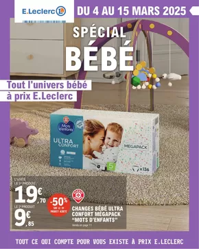 Promos de Supermarchés à Ploufragan | BEBE sur E.Leclerc | 04/03/2025 - 15/03/2025