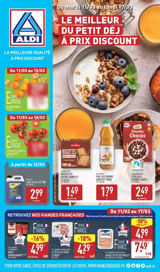 Catalogue Aldi à Forcalqueiret | Le meilleur du petit déj à prix discount | 11/03/2025 - 17/03/2025