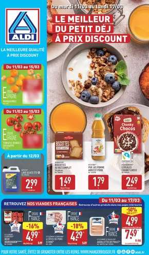 Catalogue Aldi à Montceau-les-Mines | Le meilleur du petit déj à prix discount | 11/03/2025 - 17/03/2025