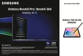 Promos de Multimédia et Electroménager à Sevran | Tablette Galaxy Tab S6 Lite Offerte pour l'achat d'un pc portable Galaxy Book 5 360 sur Boulanger | 03/03/2025 - 26/03/2025