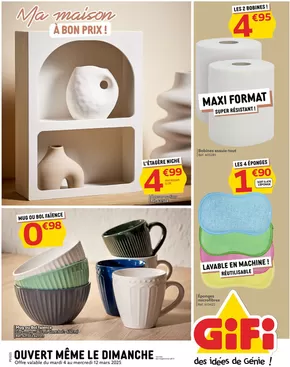 Promos de Bazar et Déstockage à Graulhet | Ma maison à bon prix sur Gifi | 04/03/2025 - 12/12/2025