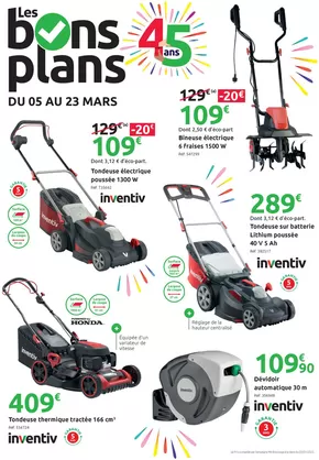 Promos de Bricolage à Saint-Claude | Les bons plans 45 ans sur Mr Bricolage | 05/03/2025 - 23/03/2025