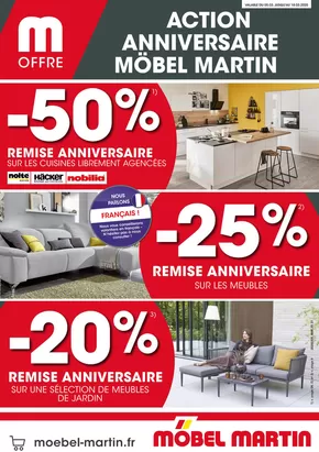 Promos de Meubles et Décoration à Marly - Lorraine | ACTION ANNIVERSAIRE MÖBEL MARTIN sur Möbel Martin | 05/03/2025 - 18/03/2025