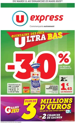 Catalogue U Express à Abzac (Charente) | Quinzaine Commerçante | 11/03/2025 - 23/03/2025