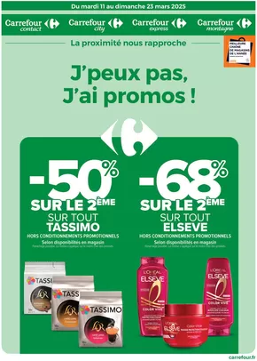 Catalogue Carrefour Contact à Plessé | J'PEUX PAS J'AI PROMOS DU 11 AU 23 MARS 2025 | 11/03/2025 - 23/03/2025