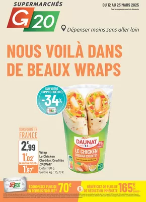 Promos de Supermarchés à Bourgueil | Op06 Tract G20 sur G20 | 12/03/2025 - 23/03/2025