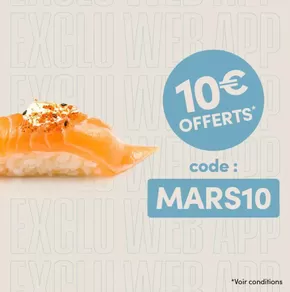 Promos de Restaurants à Toul | 10€ offerts dès 40€ d'achat sur Sushi Shop | 06/03/2025 - 15/03/2025